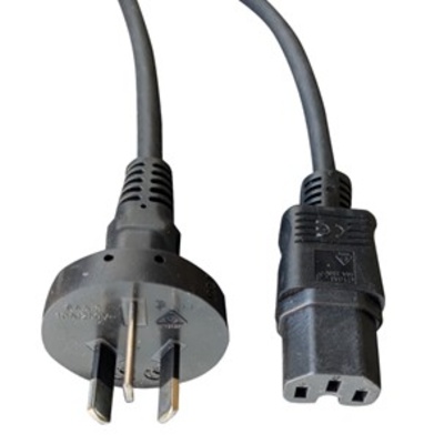 RS PRO Straight IEC C15 Socket to Straight Power Cord, 2.5m