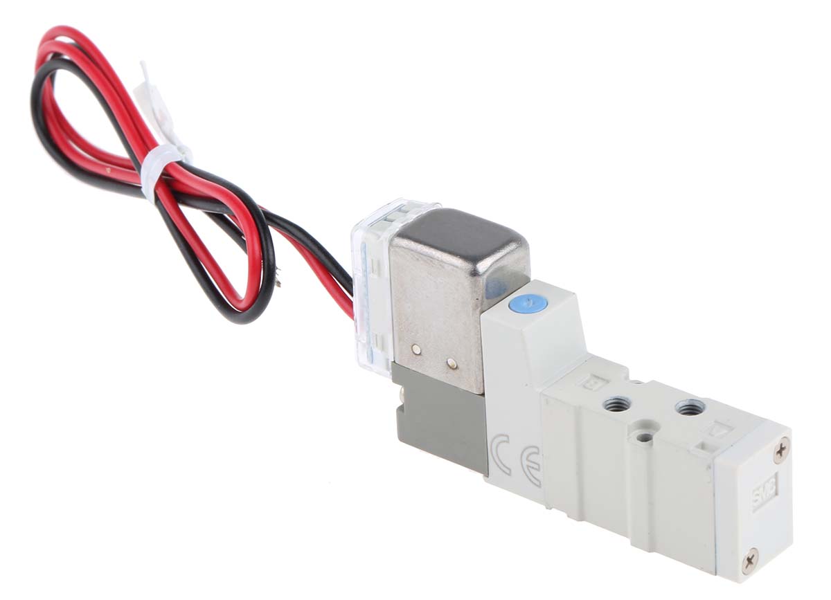 SMC 5/2 Pneumatic Solenoid Valve - Solenoid Metric M3 SYJ3000 Series 24V dc
