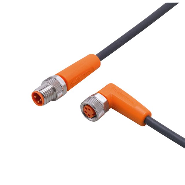 ifm electronic Male 1 way M8 to Female 1 way M8 Actuator/Sensor Cable, 0.3 m