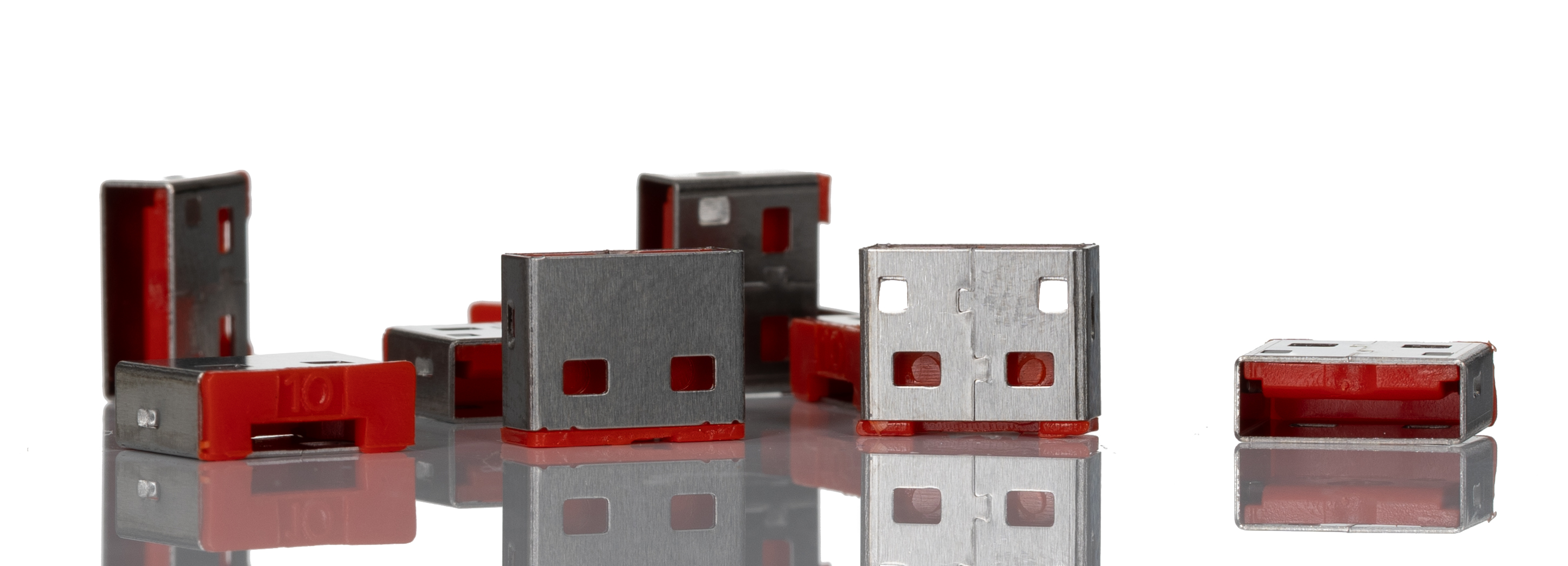 RS PRO Straight, Plug-In Mount, Plug Type A USB Port Blockers