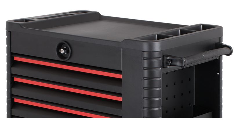 RS PRO 7 Drawer Steel Wheeled Tool Chest