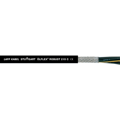 Lapp ÖLFLEX ROBUST 215 C Control Cable, 3 Cores, 1.5 mm² CSA 15 AWG, Screened, 50 m, Black Polypropylene Sheath