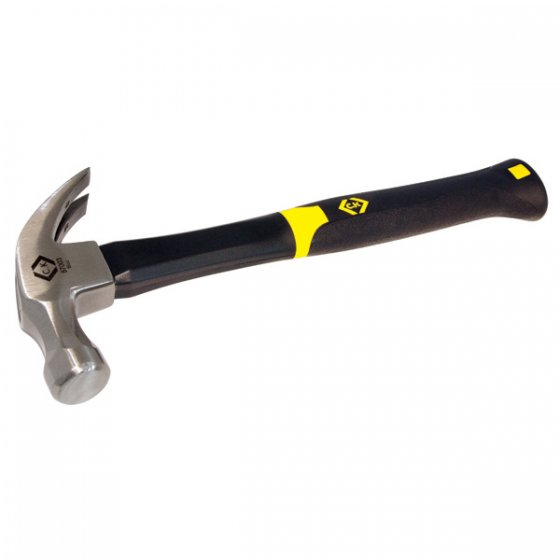 CK Carbon Steel Claw Hammer with Fibreglass Handle, 454g