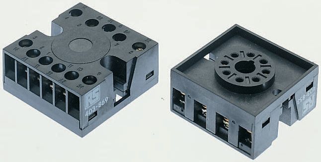 Tempatron DIN Rail Relay Socket, for use with 11 Pin Relay, 11 Pin Timer, Octal Relay, Octal Timer