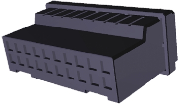 TE Connectivity, Dynamic D-3500 Male Connector Housing, 5.08mm Pitch, 20 Way, 2 Row
