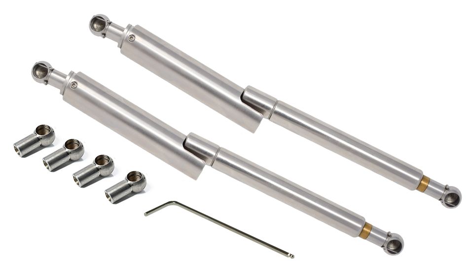 RS PRO Steel Gas Struts, with Ball & Socket Joint, 400.0mm Extended Length, 150.0mm Stroke Length