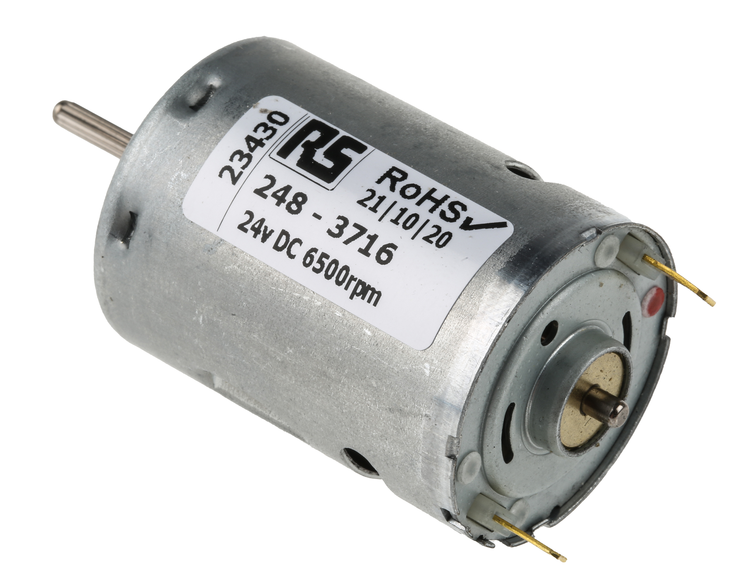 Mellor Electric Brushed DC Motor, 24 V dc, 3.5 Ncm, 6500 rpm, 2.3mm Shaft Diameter