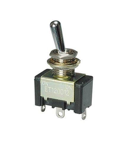 Nidec Components Toggle Switch, PCB Mount, On-On, DPDT, Solder Terminal