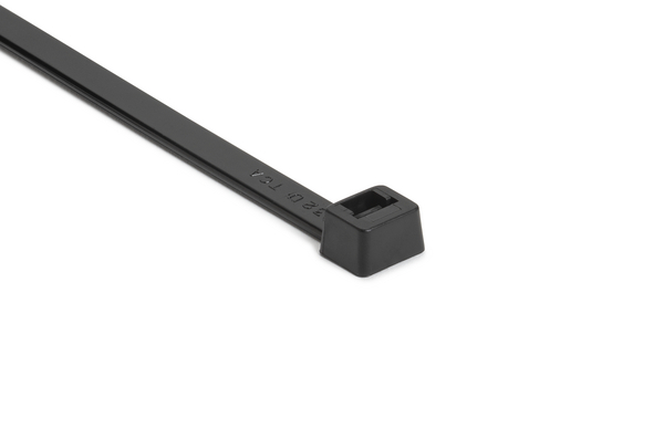 HellermannTyton Cable Tie, Releasable, 205mm x 4.7 mm, Black Polyamide 6.6 (PA66), Pk-100