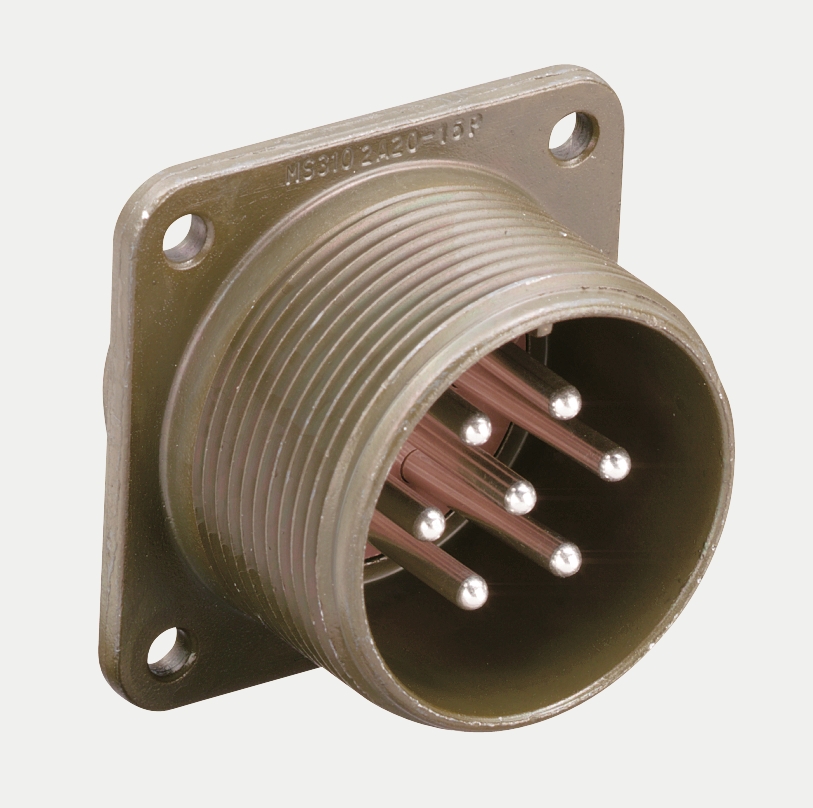 JAE, Copper Alloy 17 Way Box Mount MIL Spec Circular Connector ReceptacleBlack, Pin Contacts,Shell Size 20
