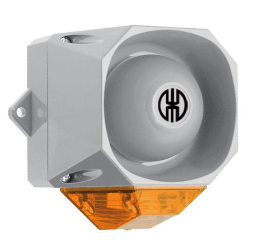 Werma 439 Series Yellow Sounder Beacon, 9 → 60 V, IP65, Wall Mount, 105dB at 1 Metre