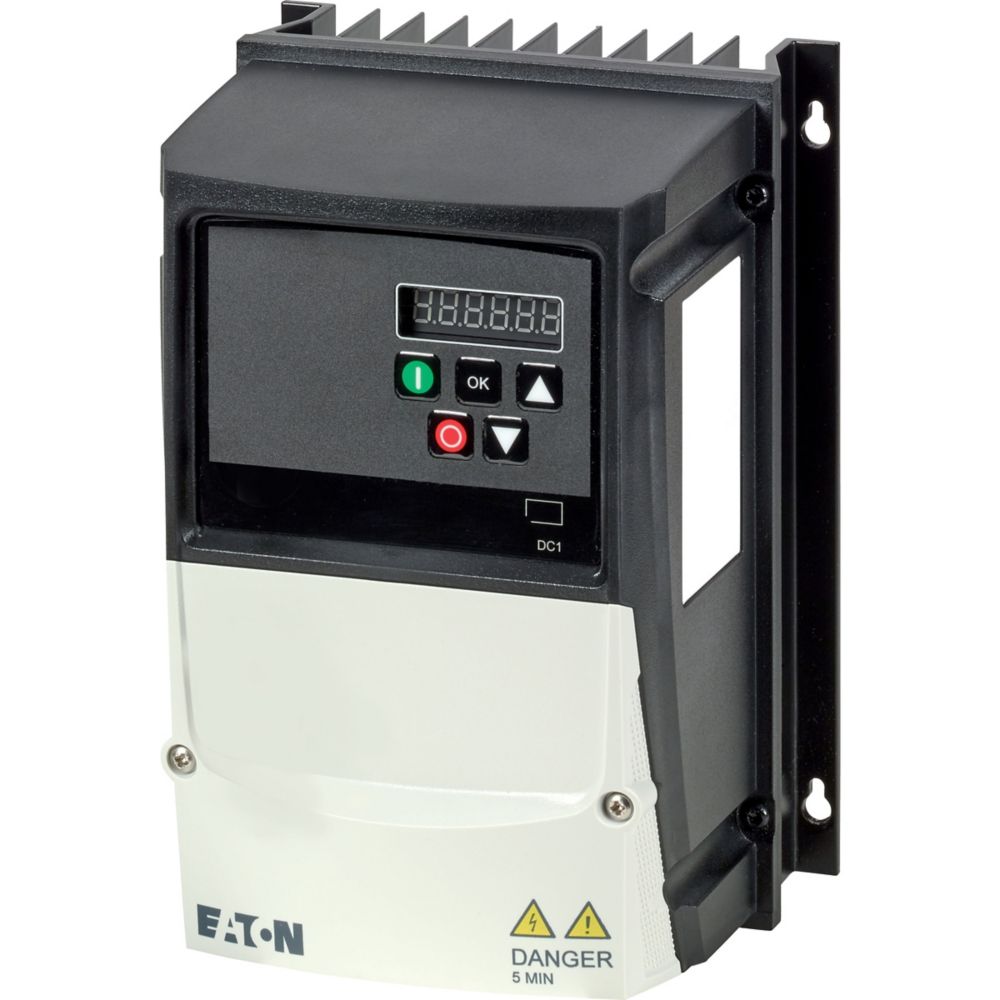 Eaton Variable Speed Drive, 0.37 kW, 1 Phase, 200 → 240 V ac, 2.3 A, VFD DC1 Series