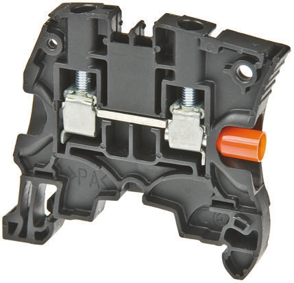 Entrelec 1SNK506066R0000 ZS6 Series Black, 6mm², Double-Level, Screw Termination, ATEX