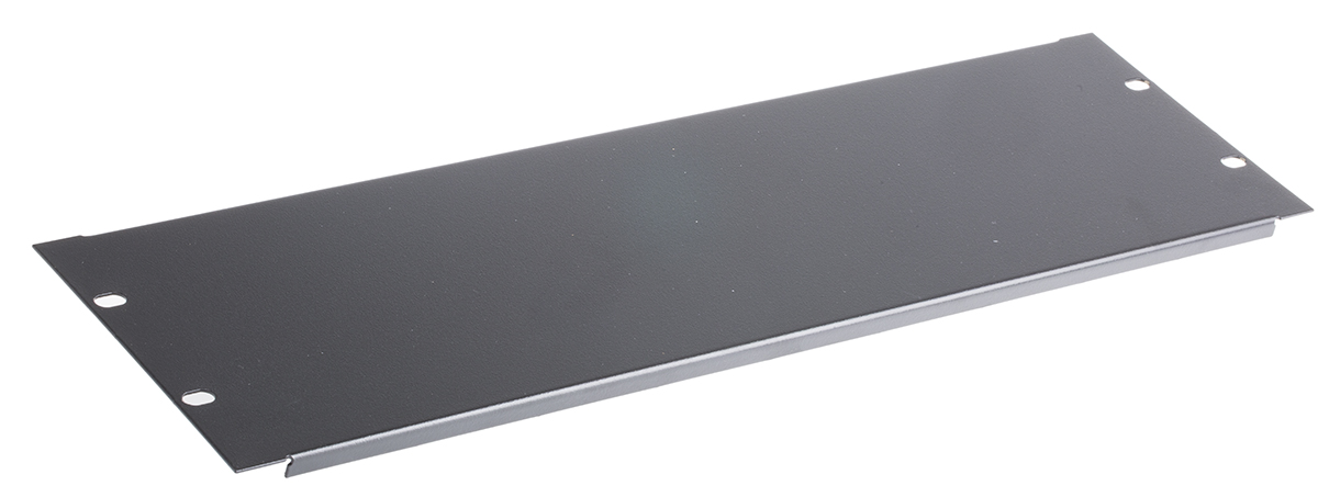 RS PRO Black Steel Blanking Panel, 3U, 483 x 9mm