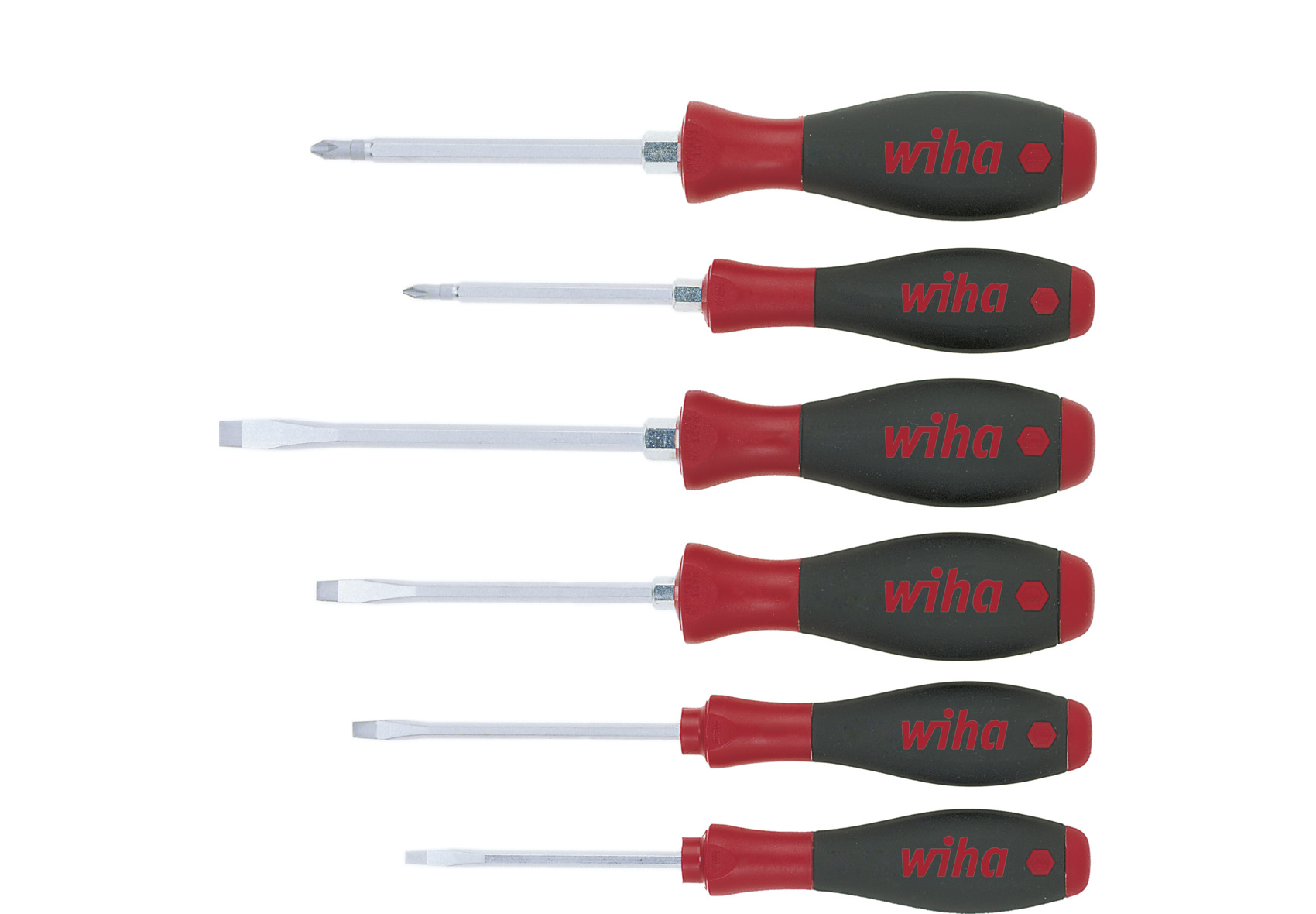 Wiha Phillips, Slotted Screwdriver Set, 6-Piece