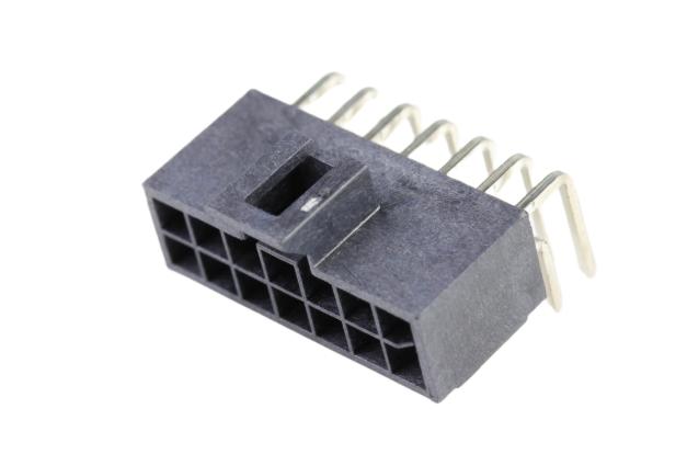 Molex 105314 Series Right Angle Through Hole PCB Header, 14 Contact(s), 2.5 mm Pitch, 2 Row, Shrouded