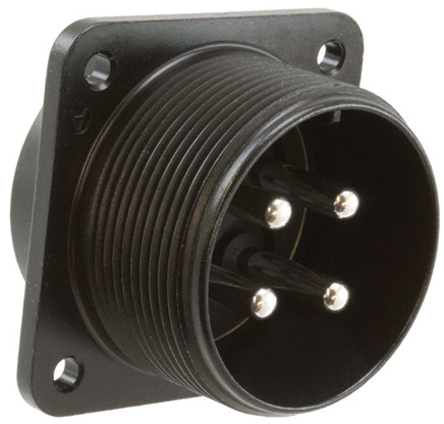 JAE Circular Connector, 4 Contacts, Panel, Standard Connector, Socket, Male, IP67, JL04V Series