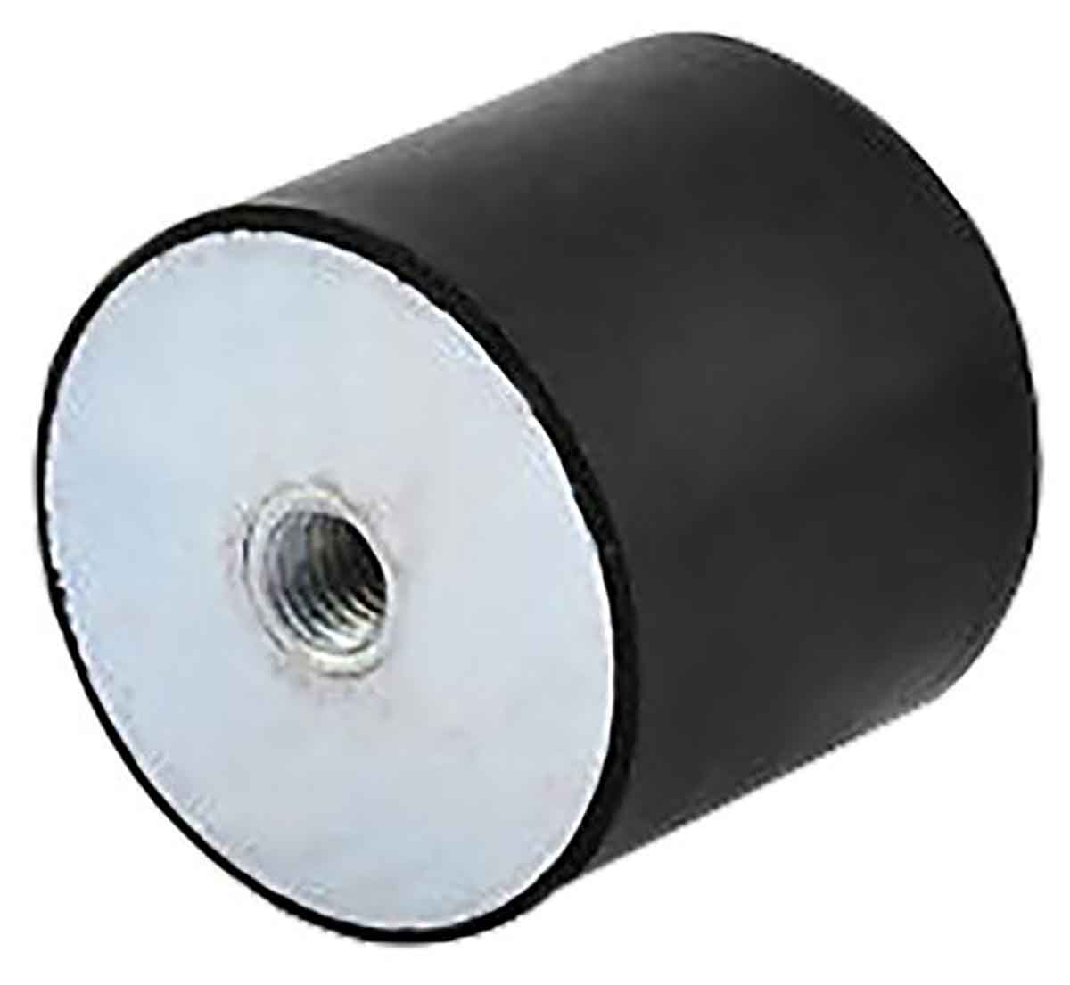 RS PRO Cylindrical M8 Anti Vibration Mount, Female Buffer Foot with 50.8kg Compression Load
