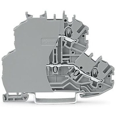WAGO 2000-2201/099-000 TOPJOB S Series Grey, 1mm², 2-Level, Push-In Cage Clamp Termination, ATEX, EAC Ex, IECEx