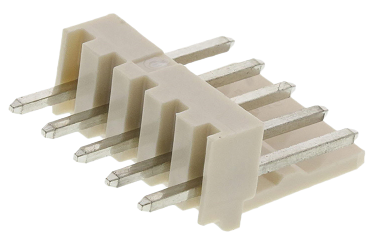 Molex Mini-Latch Series Straight Through Hole Pin Header, 5 Contact(s), 2.5 mm Pitch, 1 Row, Unshrouded