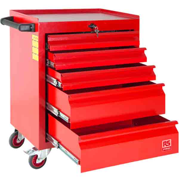 RS PRO 5 Drawer Wheeled Tool Chest