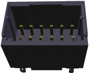 TE Connectivity Dynamic 1000 Series Straight Through Hole PCB Header, 12 Contact(s), 2.5 mm Pitch, 2 Row, Shrouded