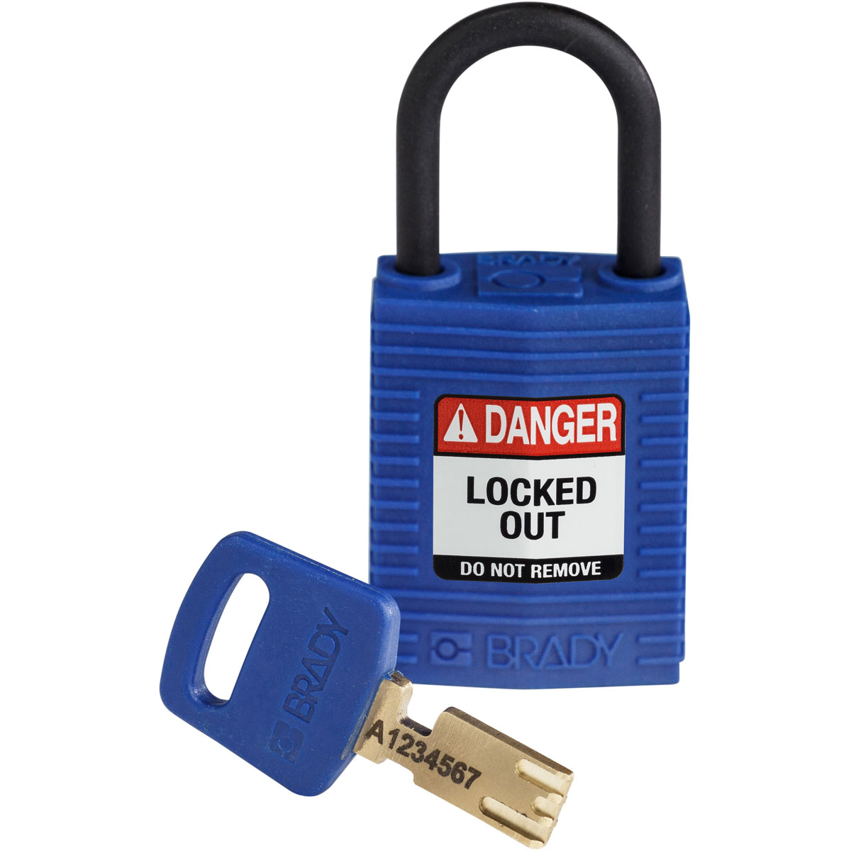 Brady LOTO-100 Key Weatherproof Nylon, Plastic Padlock, 4.72mm Shackle, 32.00mm Body