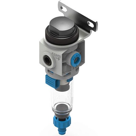 Festo MS2 series 5μm QS-6 1bar to 10 bar Filter 250L/min max with Manual drain