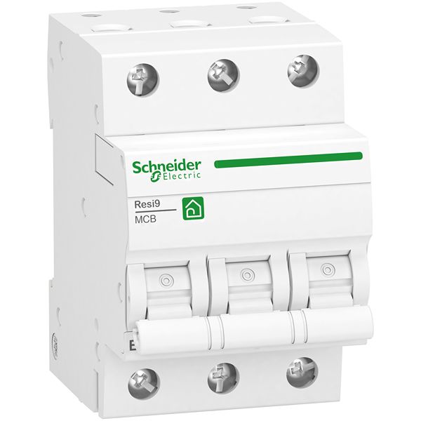 Schneider Electric Resi9 R9F2 MCB, 3P, 16A Curve B, 400V AC, 10 kA Breaking Capacity