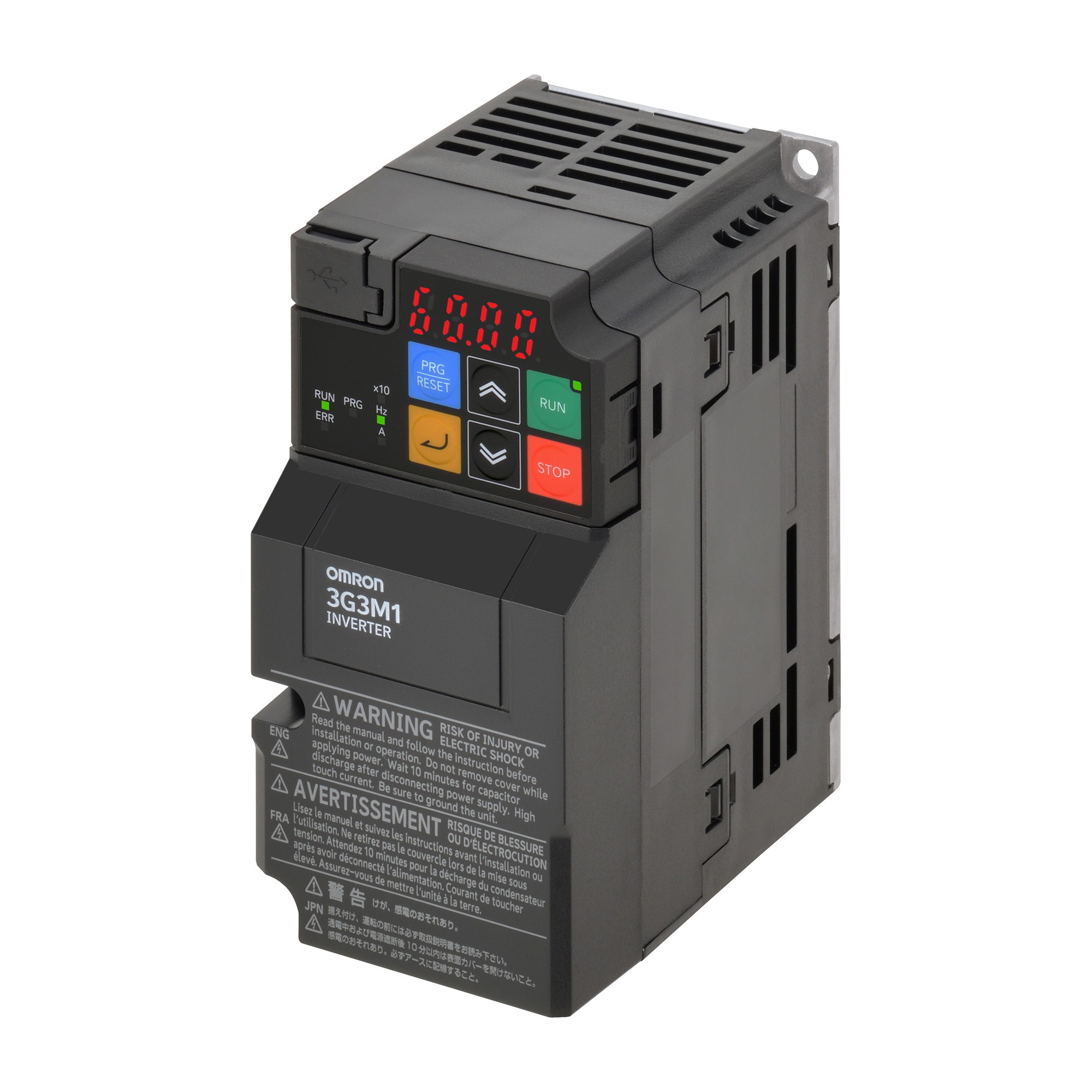 Omron Variable Speed Drive, 0.4 kW, 3 Phase, M1 Series 200 V ac 2 A