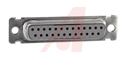 3M 8300 25 Way Right Angle Cable Mount D-sub Connector Socket, 1.27mm Pitch