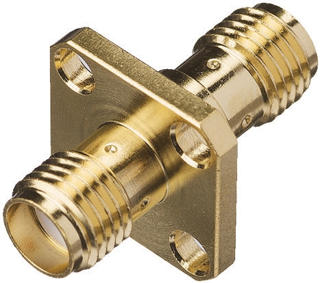 Yuetsu, Jack Flange Mount SMA Connector, Solder Termination, Straight Body