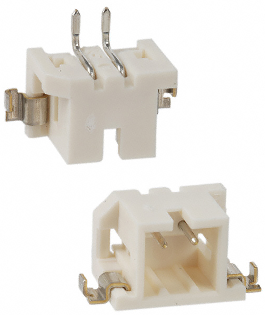 Hirose DF3 Series Right Angle Surface PCB Header, 2 Contact(s), 2 mm Pitch, 1 Row, Shrouded