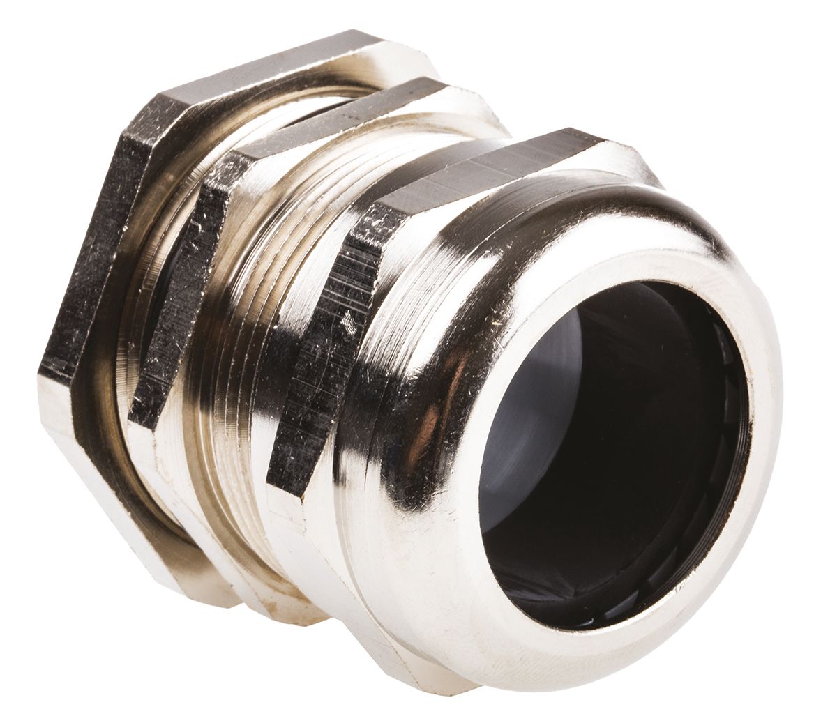 SIB SIB-TEC Series Metallic Nickel Plated Brass Cable Gland, M40 Thread, 15mm min., 27mm max., IP68