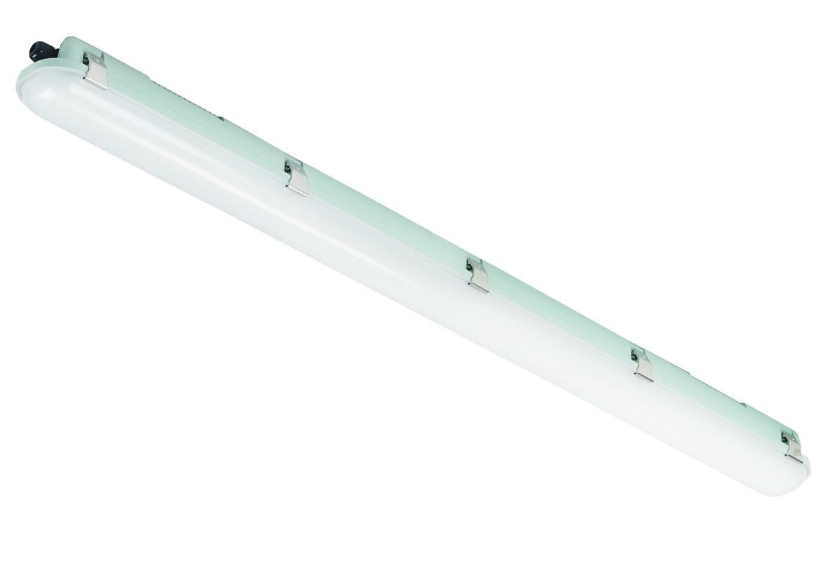 RS PRO 55W LED Batten Light, 240 V Batten Damp Proof Light, 2 Lamp, Anti-corrosive, 1.2 m Long, IP65