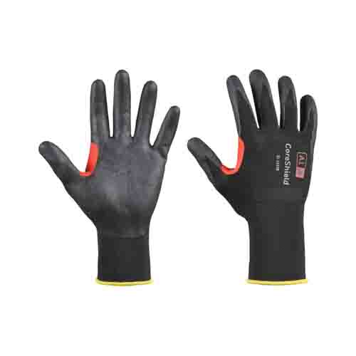 Honeywell Safety CoreShield Black High Performance Polyethylene Work Gloves, Size 9, Nitrile Foam Coating
