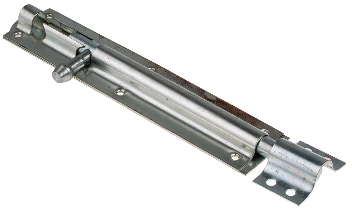 RS PRO Steel Zinc Door Bolt, 210 x 45mm