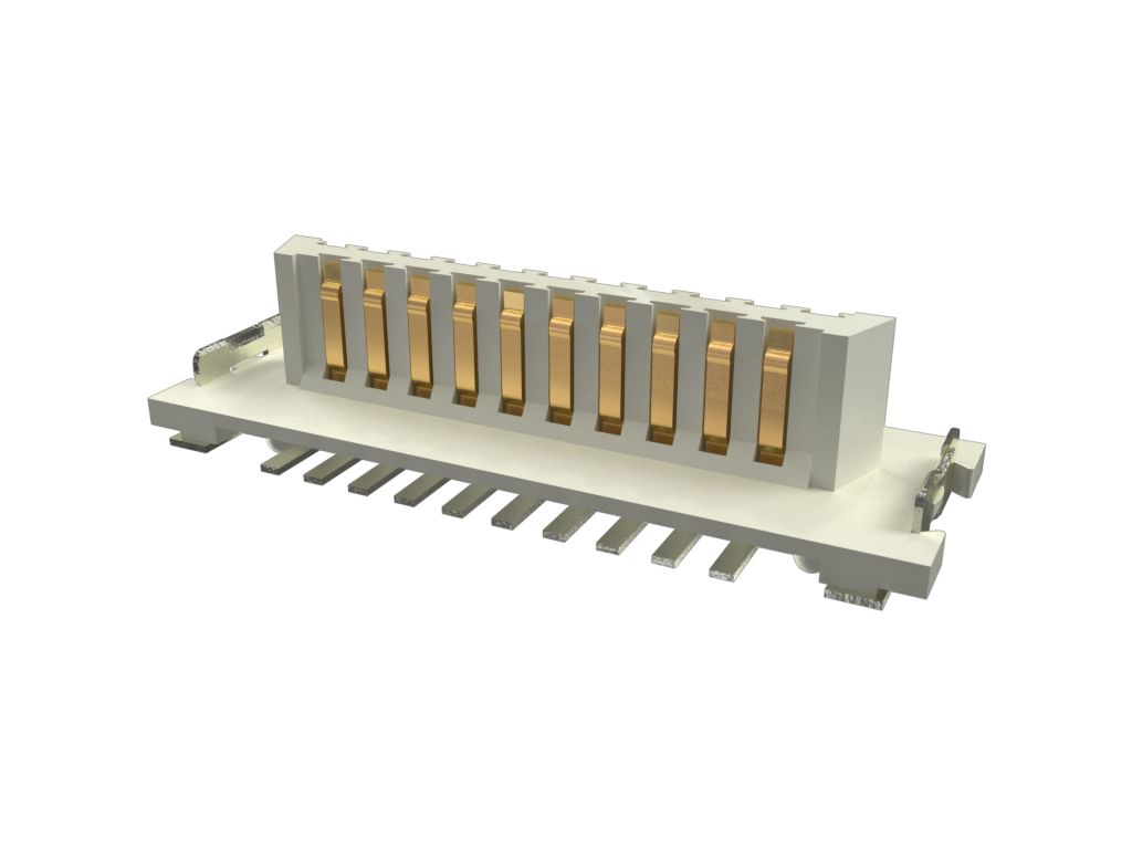 Amphenol Communications Solutions Conan Lite Series Vertical Surface PCB Header, 21 Contact(s), 1 mm Pitch, Shrouded