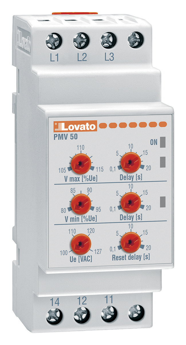 Lovato Voltage Monitoring Relay, 3 Phase, SPDT, 208 → 240V ac, DIN Rail