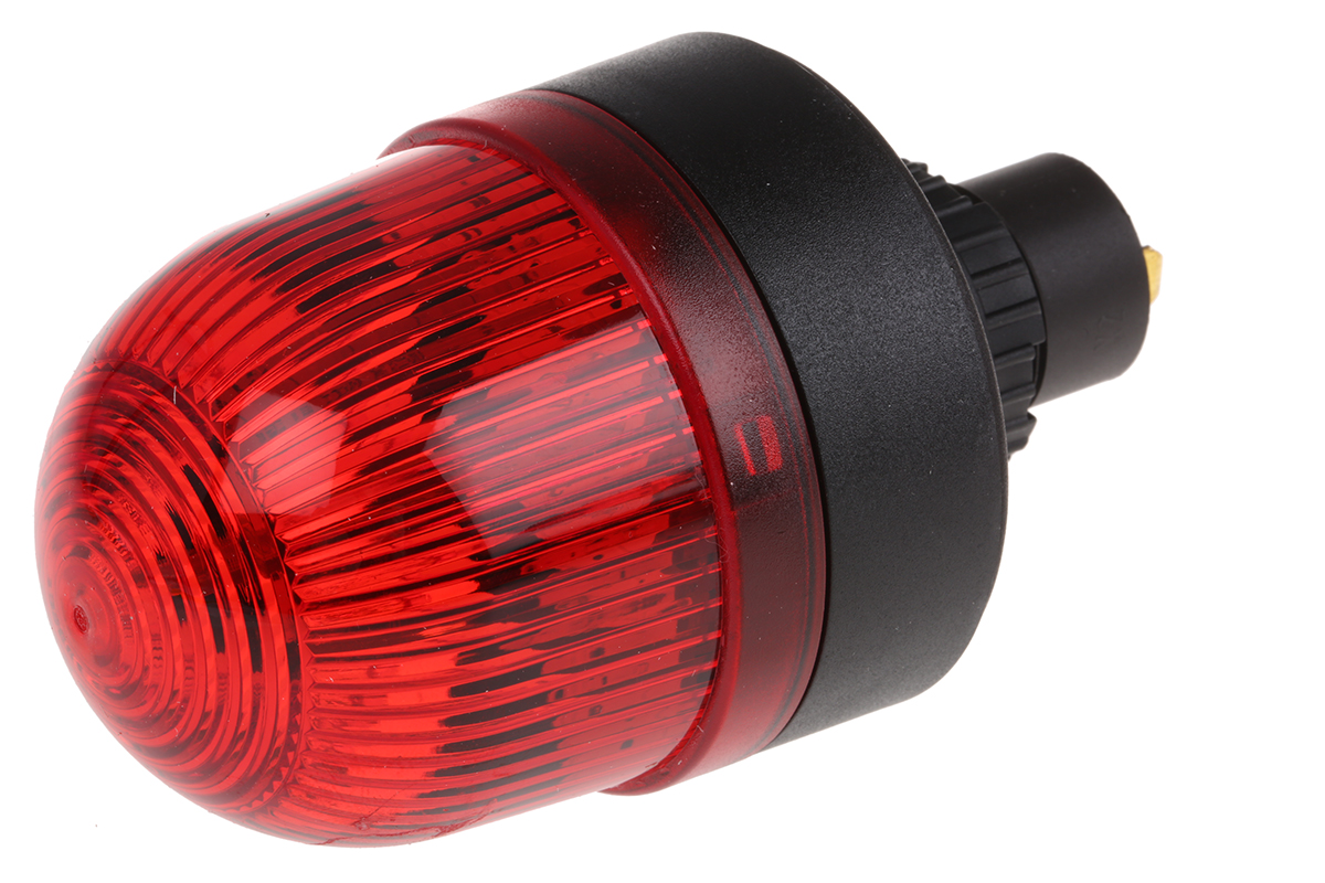 Werma EM 207 Series Red Steady Beacon, 24 V ac/dc, Panel Mount, LED Bulb, IP65