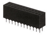 TE Connectivity AMPMODU MOD II Series Straight Through Hole Mount PCB Socket, 50-Contact, 2-Row, 2.54mm Pitch, Solder