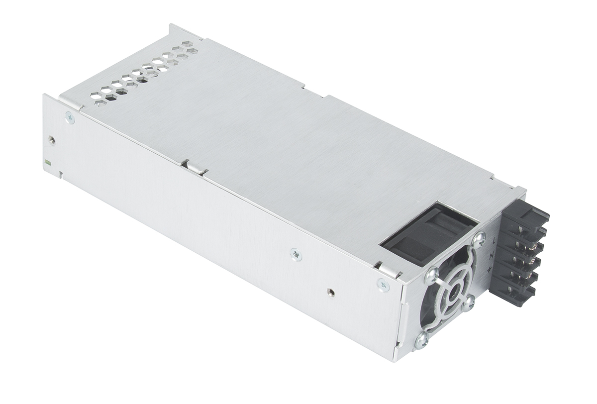 XP Power Switching Power Supply, GCU500PS24-EF, 24V dc, 10.4A, 500W, 1 Output, 80 → 264V ac Input Voltage