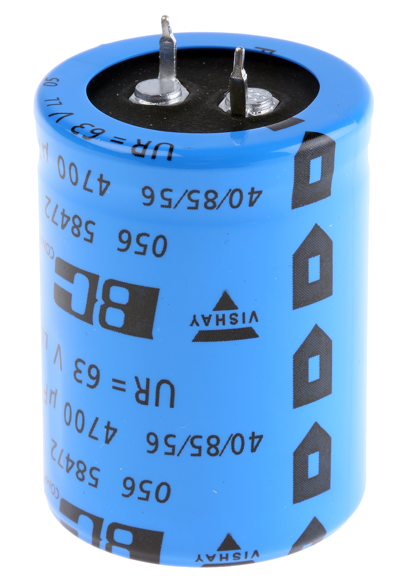 Vishay 4700μF Aluminium Electrolytic Capacitor 63V dc, Snap-In - MAL205658472E3
