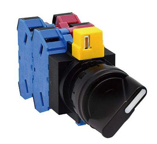 Idec Knob Selector Switch - (2NO - 1NC) 22.3mm Cutout Diameter 3 Positions