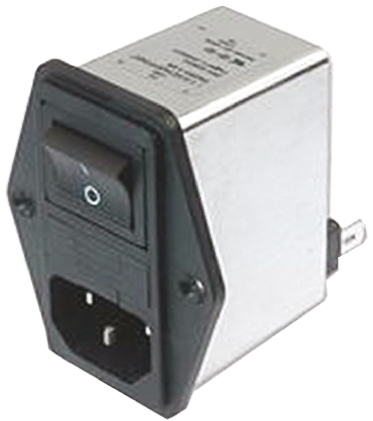 Schaffner 1.2A, 250 V ac Male Flange Mount IEC Inlet Filter 2 Pole FN283-1-06, Faston 1 Fuse