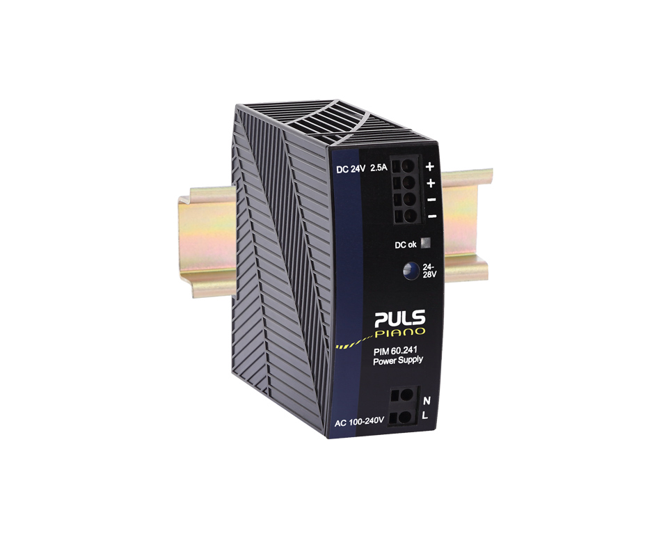 PULS PIM60 DIN Rail Power Supply, 240V ac Input, 24V dc Output, 2.5A Output, 60W