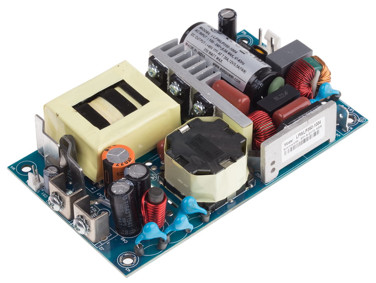 EOS Switching Power Supply, LFWLP350-1004, 48V dc, 6.77A, 350W, 1 Output, 120 → 390 V dc, 90 → 264 V ac