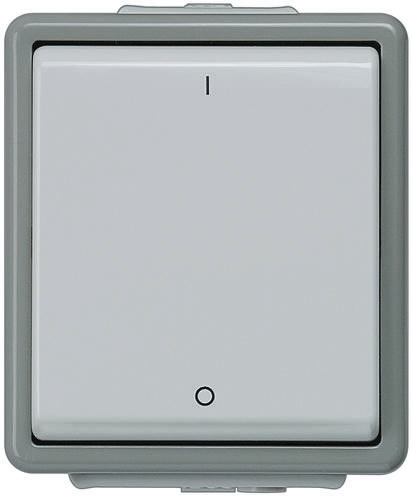 Siemens Grey Rocker Light Switch, 1 Gang, Delta