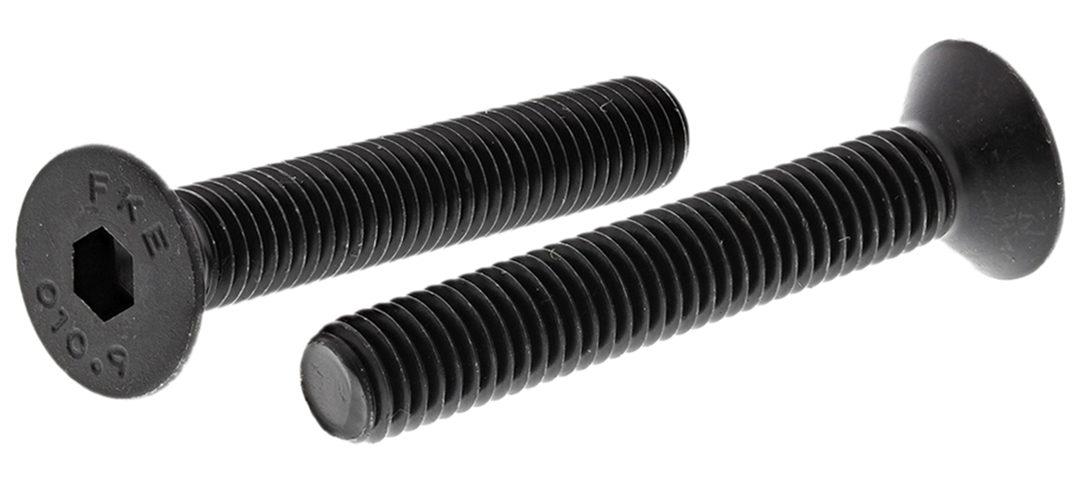 RS PRO Black, Self-Colour Steel Hex Socket Countersunk Screw, DIN 7991, M8 x 50mm