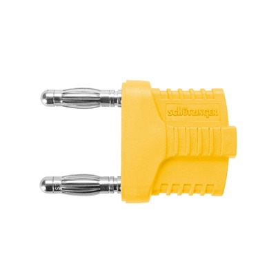 Schutzinger Yellow Male Banana Connector, 4 mm Connector, Socket Termination, 12A, 30 V ac, 60 V dc, Nickel Plating